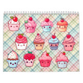 Schattigee kawaii cupcake eten muffin kalender (Hoes)