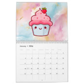 Schattigee kawaii cupcake eten muffin kalender (Jan 2026)
