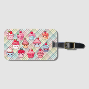 Schattigee kawaii cupcake food muffin bagagelabel