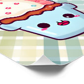 Schattigee kawaii cupcake food muffin perfect poster (Hoek)