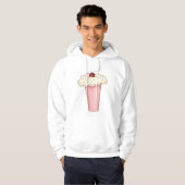 Schattigee Kawaii Cupcake Milkshake met Cherry Hoodie (Voorkant volledig)