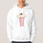 Schattigee Kawaii Cupcake Milkshake met Cherry Hoodie (Voorkant)