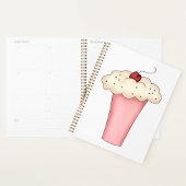 Schattigee Kawaii Cupcake Milkshake met Cherry Planner