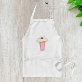Schattigee Kawaii Cupcake Milkshake met Cherry Standaard Schort