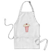 Schattigee Kawaii Cupcake Milkshake met Cherry Standaard Schort (Voorkant)