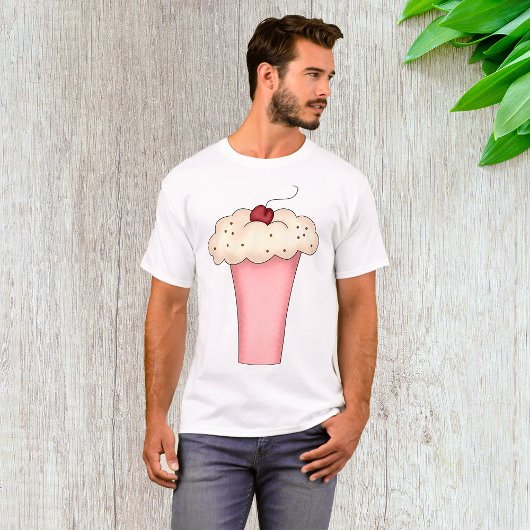 Schattigee Kawaii Cupcake Milkshake met Cherry T-shirt