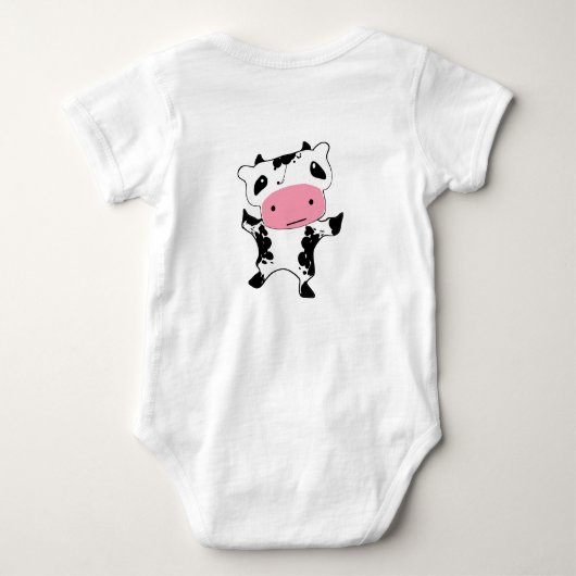 Schattigee Kawaii Dancing Koe Romper (Achterkant)