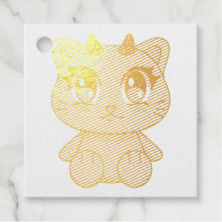 Schattigee Kawaii Demon Cat Bedankjes Labels