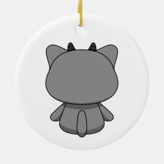Schattigee Kawaii Demon Cat Keramisch Ornament