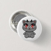 Schattigee Kawaii Demon Cat Ronde Button 3,2 Cm (Voorkant /achterkant)