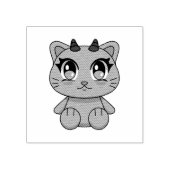 Schattigee Kawaii Demon Cat Rubberstempel (Afrduk)