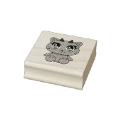 Schattigee Kawaii Demon Cat Rubberstempel (Stempel)