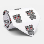 Schattigee Kawaii Demon Cat Stropdas (Opgerold)