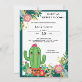 Schattigee Kawaii Desert Bloom Floral Cactus Baby  Kaart (Voorkant)