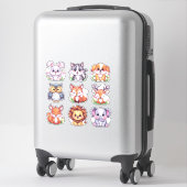 Schattigee kawaii dieren #2 sticker (Koffer)