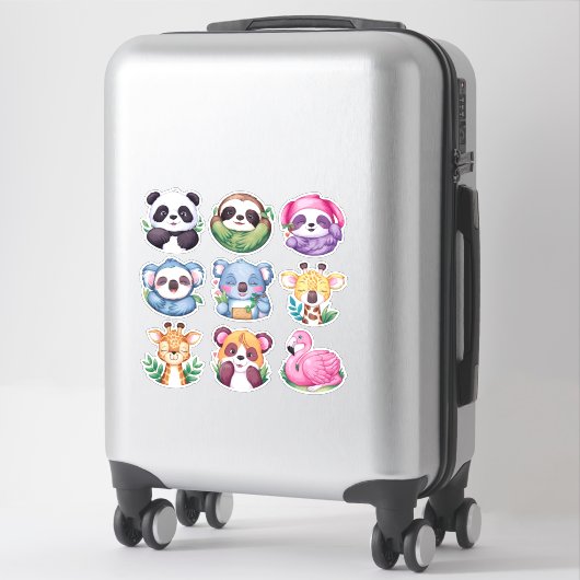 Schattigee kawaii dieren #4 sticker (Koffer)