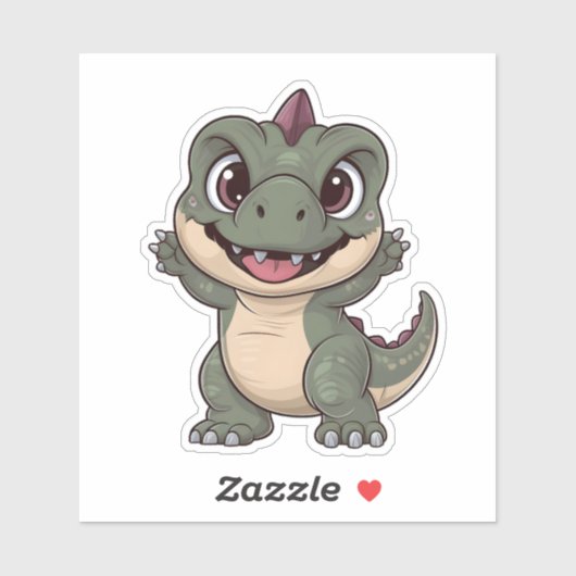 Schattigee Kawaii Dinosaur Schattige Dino Design v Sticker (Vel)