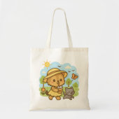 Schattigee Kawaii Dog Drink Bubble Tea Tote Bag (Voorkant)