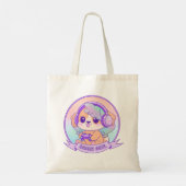 Schattigee Kawaii Dog met Vleugels Gamer Girl Gift Tote Bag (Achterkant)
