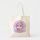 Schattigee Kawaii Dog met Vleugels Gamer Girl Gift Tote Bag (Voorkant)