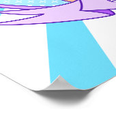 Schattigee Kawaii Dog met vleugels Gamer Girl Star Poster (Hoek)