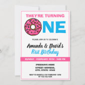 Schattigee Kawaii Donut White Joint Twin 1e Verjaa Kaart (Voorkant)