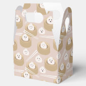 Schattigee Kawaii Dumplings Steamer Chopsticks Bedankdoosjes (Geopend)
