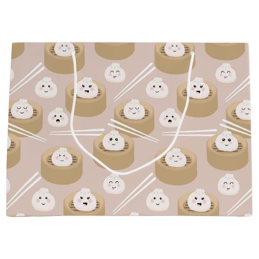 Schattigee Kawaii Dumplings Steamer Chopsticks Groot Cadeauzakje (Voorkant)
