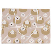 Schattigee Kawaii Dumplings Steamer Chopsticks Groot Cadeauzakje (Achterkant)