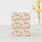 Schattigee Kawaii Dumplings Steamer Chopsticks Kaart (Gele Bloem)