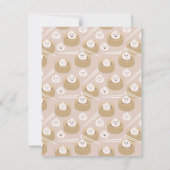 Schattigee Kawaii Dumplings Steamer Chopsticks Notitiekaartje (Achterkant)