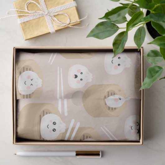 Schattigee Kawaii Dumplings Steamer Chopsticks Tissuepapier (Geschenk)