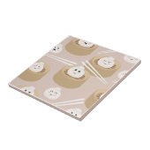 Schattigee Kawaii Dumplings Stoomboot Chopsticks K Tegeltje (Zijkant)