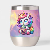 Schattigee Kawaii Eenhoorn met Bubble Tea Geperson (Achterkant)