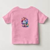 Schattigee Kawaii Eenhoorn met Bubble Tea Geperson Kinder Shirts (Achterkant)