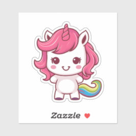 Schattigee Kawaii Eenhoorn - Schattig magisch sche Sticker