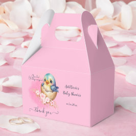 Schattigee Kawaii Egg Bird Elegant Floral Baby sho Bedankdoosjes