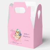 Schattigee Kawaii Egg Bird Elegant Floral Baby sho Bedankdoosjes (Geopend)
