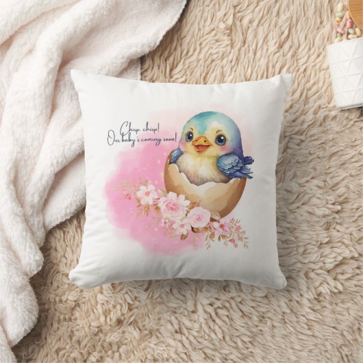 Schattigee Kawaii Egg Bird Elegant Floral Baby sho Kussen (Deken)