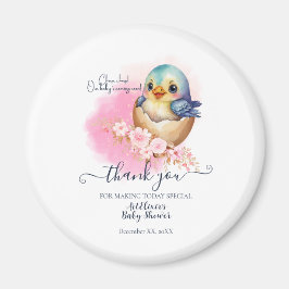 Schattigee Kawaii Egg Bird Elegant Floral Baby sho Magneet