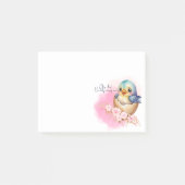 Schattigee Kawaii Egg Bird Elegant Floral Baby sho Post-it® Notes (Voorkant)
