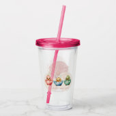 Schattigee Kawaii Egg Birds Pastel gekleurd Baby s Acryl Drinkbeker (Achterkant)
