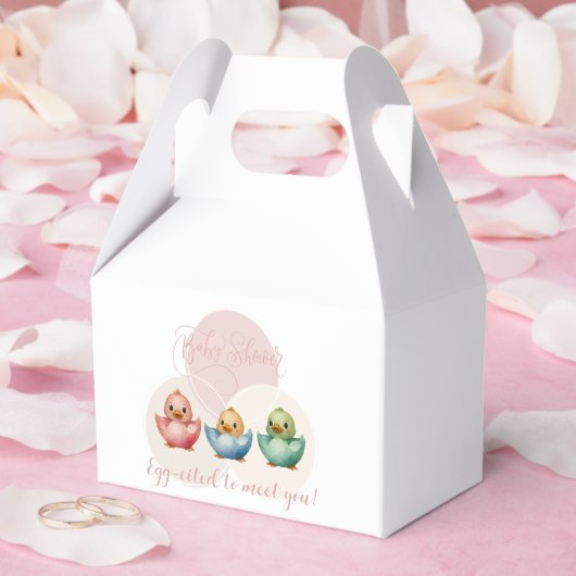 Schattigee Kawaii Egg Birds Pastel gekleurd Baby s Bedankdoosjes (Huwelijk)