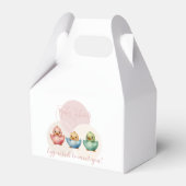 Schattigee Kawaii Egg Birds Pastel gekleurd Baby s Bedankdoosjes (Voorkant Zijde)