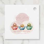Schattigee Kawaii Egg Birds Pastel Gekleurd Baby s Bedankjes Labels (Achterkant)