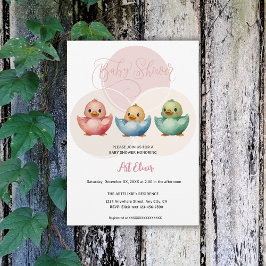 Schattigee Kawaii Egg Birds Pastel gekleurd Baby s Kaart