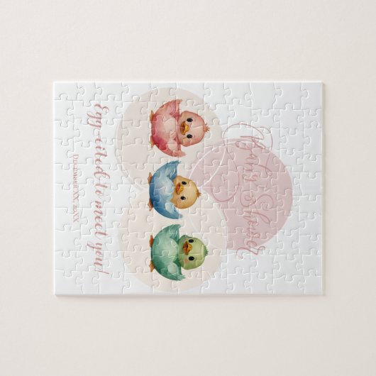 Schattigee Kawaii Egg Birds Pastel gekleurd Baby s Legpuzzel (Horizontaal)