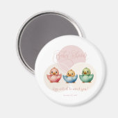 Schattigee Kawaii Egg Birds Pastel gekleurd Baby s Magneet (Voorkant / Achterkant)