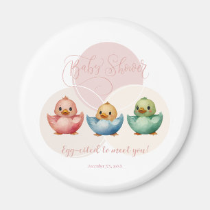 Schattigee Kawaii Egg Birds Pastel gekleurd Baby s Magneet