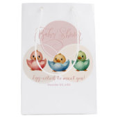 Schattigee Kawaii Egg Birds Pastel gekleurd Baby s Medium Cadeauzakje (Voorkant)